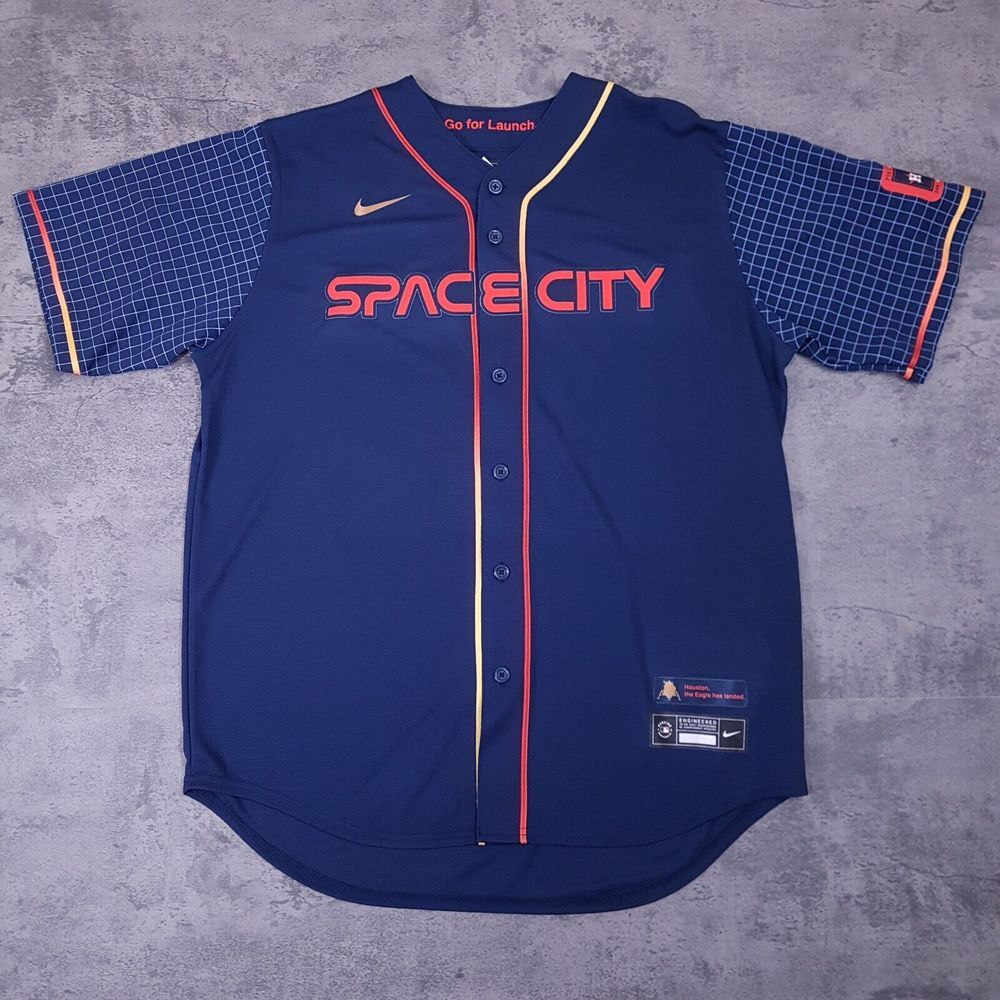 NIKE Yuli Gurriel Houston‎ Astros Space City Connect Baseball Jersey Mens LARGE